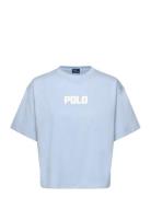 Logo Cotton Jersey Crewneck Tee Polo Ralph Lauren Blue