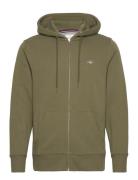 Reg Shield Full Zip Hoodie GANT Khaki