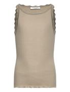 Rkbalta Modal Sl Lace Top Rosemunde Kids Beige