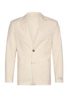 Slim Seersucker Suit Jacket GANT Cream
