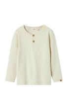 Nmmgayo Sar Ls Slim Top Lil Lil'Atelier Cream
