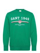 Graphic C-Neck Sweat GANT Green