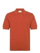 Textured Cotton Ss Polo GANT Orange