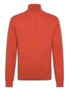 Textured Cotton Half Zip GANT Orange