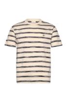 Striped Ss T-Shirt GANT Beige