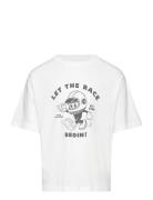 Short-Sleeved Printed T-Shirt Mango White