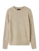 Nlmkleave Ls O-Neck Knit Noos LMTD Beige