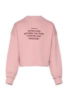 Printed Message Sweatshirt Mango Pink