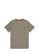 Camo Logo Puff Print Back Print T Alpha Industries Khaki