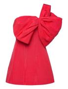 Bella Bow Mini Dress Bardot Red