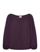 Rwkendall 3/4 Blouse Rosemunde Burgundy