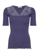 Rwbernadine 2/4 Regular V-Neck T-Sh Rosemunde Purple