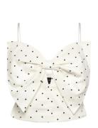 Vieda Linen Bow Front Top Bardot White