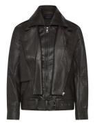 Kavi Vegan Leather Jacket Bardot Brown