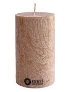 Upcycled Olive Wax Pillar Candle Kunstindustrien Beige