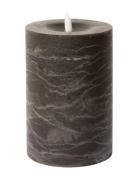 Rustic Finish Led Pillar Candle C'est Bon Brown
