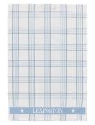 Checked Org Cotton Terry Kitchen Towel Lexington Home White