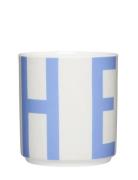 Xl Vintage Abc Cups Design Letters Blue