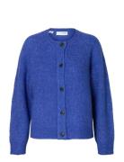 Slflulu Ls Knit Short Cardigan Noos Selected Blue