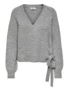 Onlmia L/S Wrap Cardigan Rp Knt ONLY Grey