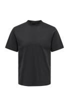 Onsotis Life Reg Mock Neck Tee ONLY & SONS Black