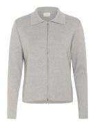 Kavisja Polo Cardigan Kaffe Grey