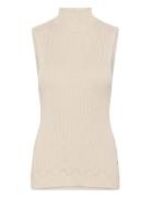 Crdela Knit Sleeveless Turtleneck Cream Beige