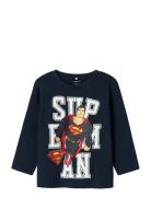 Nmmjunes Superman Nreg Ls Top Wab Name It Navy