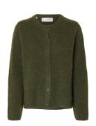 Slflulu New Ls Knit Cardigan Noos Selected Khaki