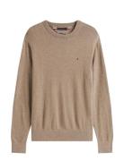 Pima Org Ctn Cashmere Crew Neck Tommy Hilfiger Beige