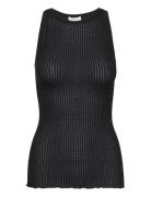 Rwbelize Silk Sl Boxer Top Rosemunde Black