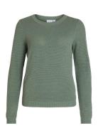 Vidalo O-Neck L/S Knit Top- Noos Vila Green
