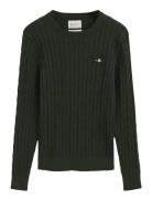 Stretch Cotton Cable C-Neck GANT Green