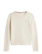 Soft Wool C-Nk Ls Sweater Tommy Hilfiger Cream