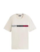 Hilfiger Chest Insert Tee Tommy Hilfiger Cream