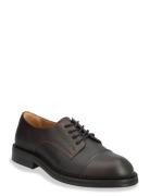 Slhotis Leather Toe-Cap Shoe Selected Brown