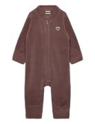 Hmlmini Fleece Zip Suit Bee Hummel Brown