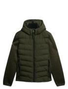 Hooded Storm Knit Hybrid Jkt Superdry Khaki