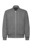 Slhjens Wool Blend Bomber Selected Grey