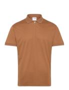 Slhfave Zip Ss Polo Selected Orange
