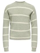 Kogfranca Life Short L/S Stripe Knt Noos Kids Only Green