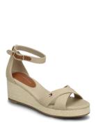 Flag Criss-Cros Mid Wedge Espad Tommy Hilfiger Beige