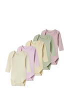 Nbnbody 5P Ls Solid Rib Noos Name It Pink