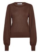 Msliva Metallic Long Sleeve Pullove Minus Brown