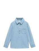 Pocket Denim Shirt Mango Blue