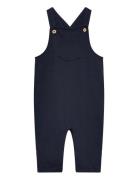 Long Cotton Dungarees Mango Navy