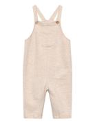 Long Cotton Dungarees Mango Beige