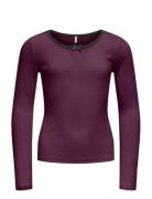 Kogsofia L/S Bow Top Jrs Kids Only Purple
