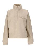 Florrie W Sherpa Half Zip Athlecia Beige