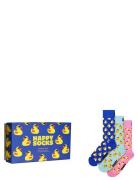 3-Pack Rubber Duck Socks Gift Set Happy Socks Blue